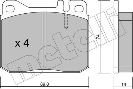 Metelli 22-0011-2 - Brake Pad Set, disc brake autospares.lv