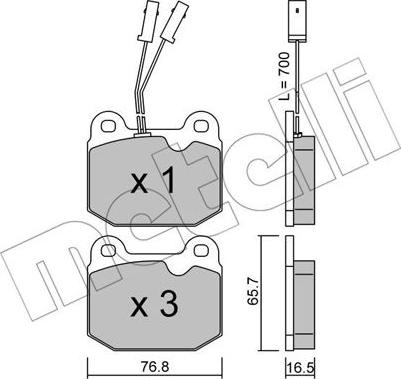 Metelli 22-0013-0 - Brake Pad Set, disc brake autospares.lv