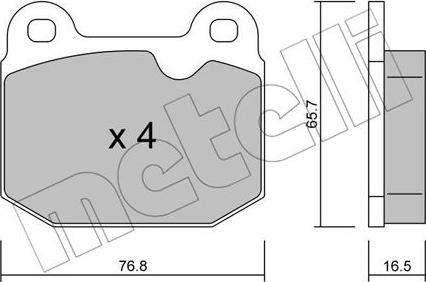 Metelli 22-0013-1 - Brake Pad Set, disc brake autospares.lv