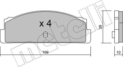 Metelli 22-0086-0 - Brake Pad Set, disc brake autospares.lv