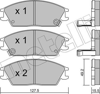 Metelli 22-0081-1 - Brake Pad Set, disc brake autospares.lv