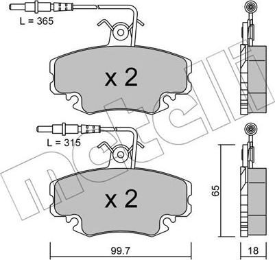 Metelli 22-0032-1 - Brake Pad Set, disc brake autospares.lv