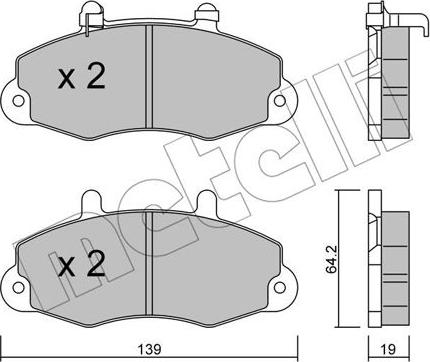 Metelli 22-0194-1 - Brake Pad Set, disc brake autospares.lv
