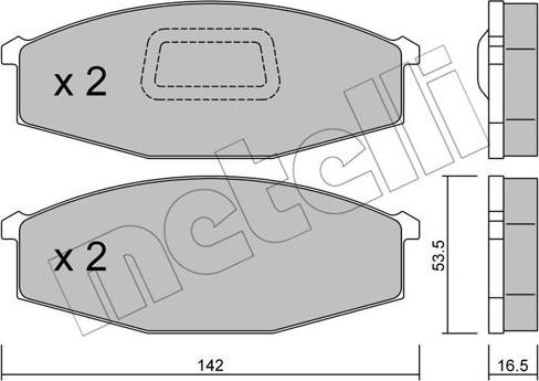 Metelli 22-0110-1 - Brake Pad Set, disc brake autospares.lv