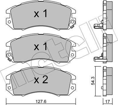 Metelli 22-0135-0 - Brake Pad Set, disc brake autospares.lv