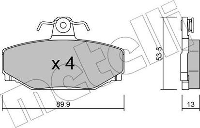 Metelli 22-0131-0 - Brake Pad Set, disc brake autospares.lv