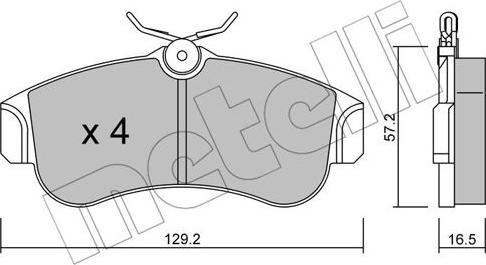 Metelli 22-0123-0 - Brake Pad Set, disc brake autospares.lv