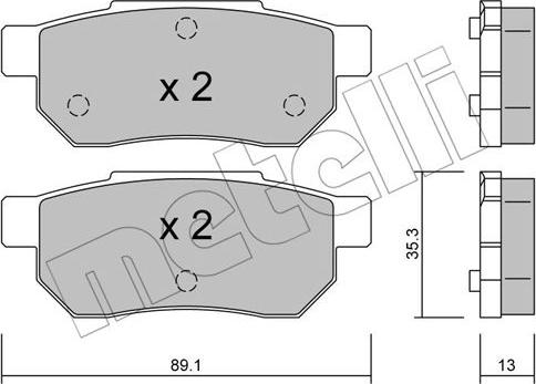 Metelli 22-0170-0 - Brake Pad Set, disc brake autospares.lv