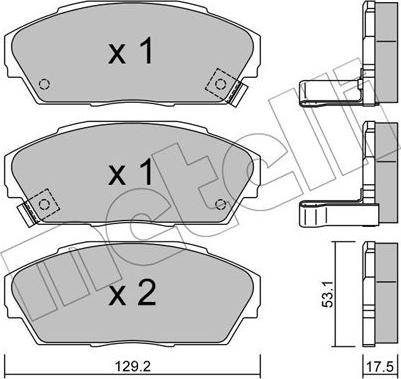 Metelli 22-0171-0 - Brake Pad Set, disc brake autospares.lv