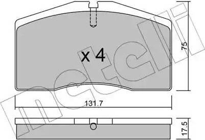 Metelli 22-0890-0 - Brake Pad Set, disc brake autospares.lv