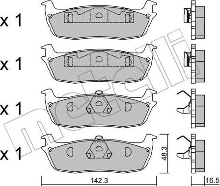 Metelli 22-0858-0 - Brake Pad Set, disc brake autospares.lv