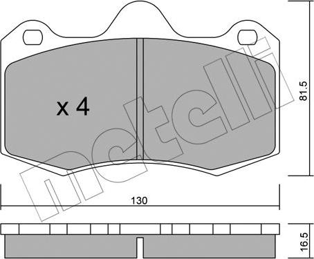 Metelli 22-0392-0 - Brake Pad Set, disc brake autospares.lv