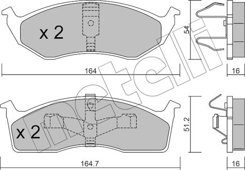 Metelli 22-0356-1 - Brake Pad Set, disc brake autospares.lv