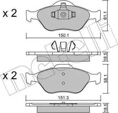 Parts-Mall PK2-010 - Brake Pad Set, disc brake autospares.lv