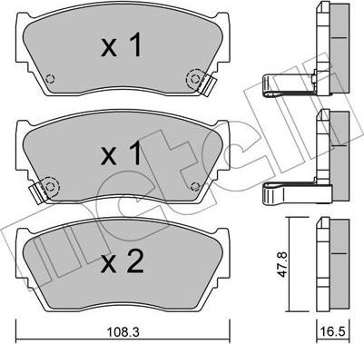 Metelli 22-0246-1 - Brake Pad Set, disc brake autospares.lv