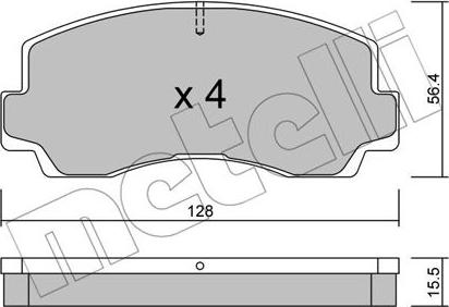 Metelli 22-0243-0 - Brake Pad Set, disc brake autospares.lv