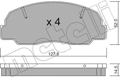 Metelli 22-0239-0 - Brake Pad Set, disc brake autospares.lv