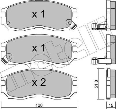 Metelli 22-0224-0 - Brake Pad Set, disc brake autospares.lv