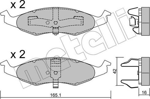 Metelli 22-0713-0 - Brake Pad Set, disc brake autospares.lv