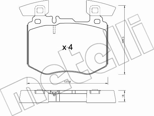 Metelli 22-1310-0 - Brake Pad Set, disc brake autospares.lv