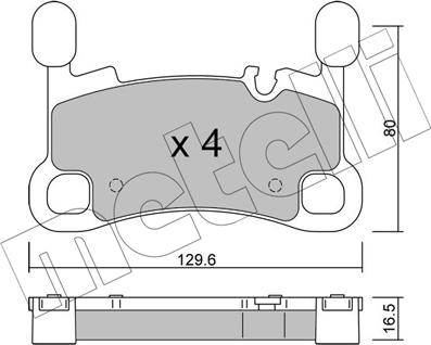 Metelli 22-1260-0 - Brake Pad Set, disc brake autospares.lv