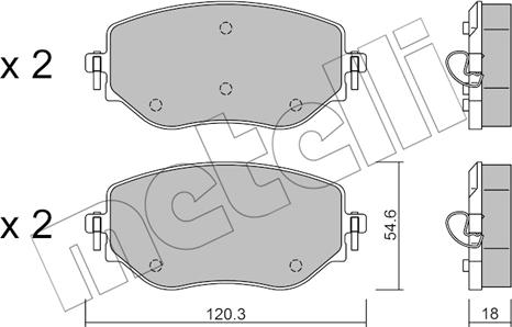 Metelli 22-1225-0 - Brake Pad Set, disc brake autospares.lv