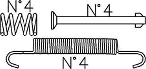 Metelli K393 - Accessory Kit, brake shoes autospares.lv