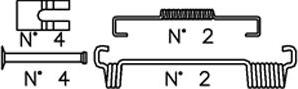 Metelli K388 - Accessory Kit, brake shoes autospares.lv