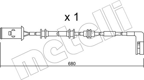 Metelli SU.093 - Warning Contact, brake pad wear autospares.lv