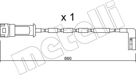 Metelli SU.082 - Warning Contact, brake pad wear autospares.lv