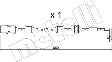 Metelli SU.142 - Warning Contact, brake pad wear autospares.lv