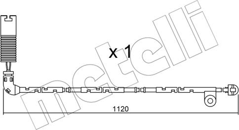 Metelli SU.156 - Warning Contact, brake pad wear autospares.lv