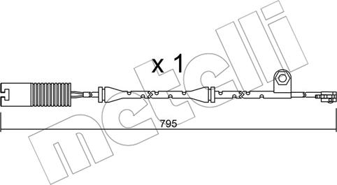 Metelli SU.152 - Warning Contact, brake pad wear autospares.lv