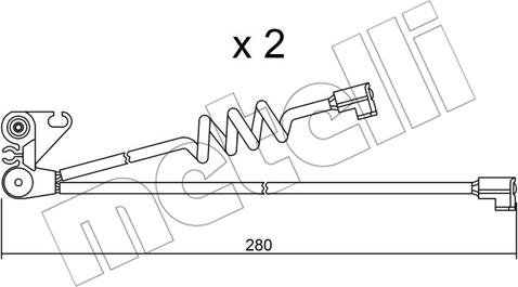 Metelli SU.169K - Warning Contact, brake pad wear autospares.lv