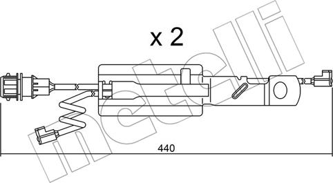 Metelli SU.179K - Warning Contact, brake pad wear autospares.lv