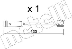 Metelli SU.398 - Warning Contact, brake pad wear autospares.lv