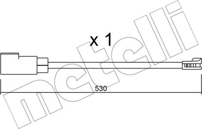 Metelli SU.340 - Warning Contact, brake pad wear autospares.lv