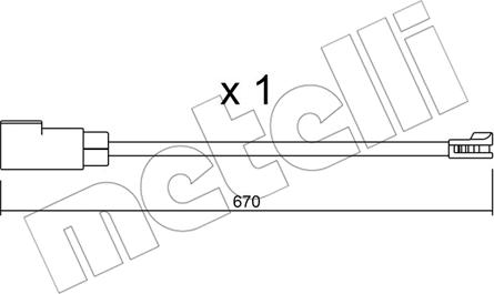 Metelli SU.341 - Warning Contact, brake pad wear autospares.lv