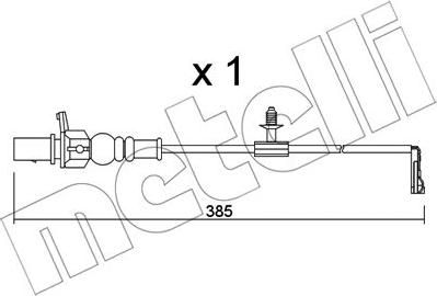 Metelli SU.348 - Warning Contact, brake pad wear autospares.lv