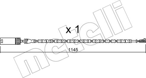 Metelli SU.301 - Warning Contact, brake pad wear autospares.lv