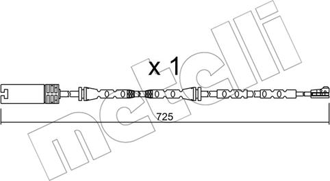 Metelli SU.302 - Warning Contact, brake pad wear autospares.lv