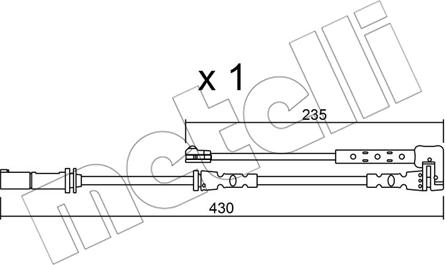 Metelli SU.311 - Warning Contact, brake pad wear autospares.lv