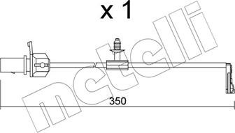 Metelli SU.380 - Warning Contact, brake pad wear autospares.lv