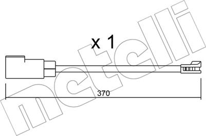 Metelli SU.339 - Warning Contact, brake pad wear autospares.lv