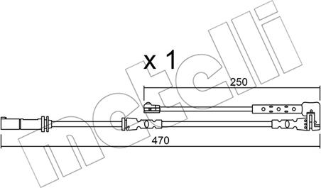 Metelli SU.338 - Warning Contact, brake pad wear autospares.lv