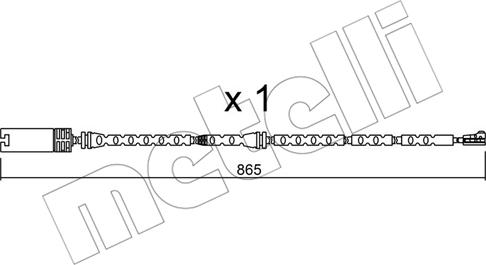 Metelli SU.299 - Warning Contact, brake pad wear autospares.lv