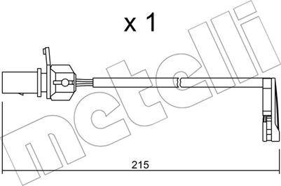 Metelli SU.291 - Warning Contact, brake pad wear autospares.lv