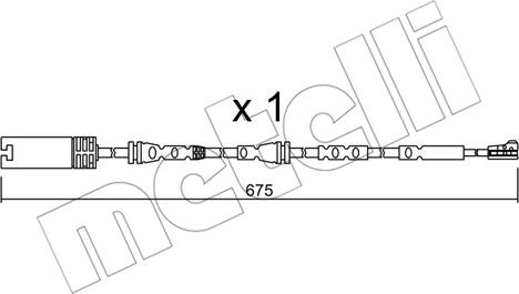 Metelli SU.298 - Warning Contact, brake pad wear autospares.lv