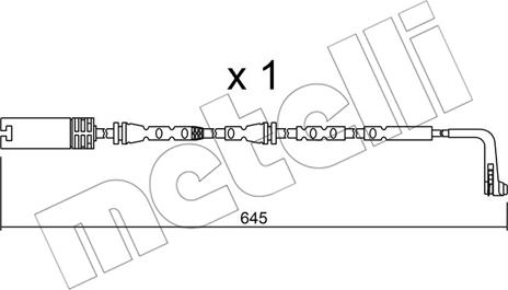 Metelli SU.297 - Warning Contact, brake pad wear autospares.lv