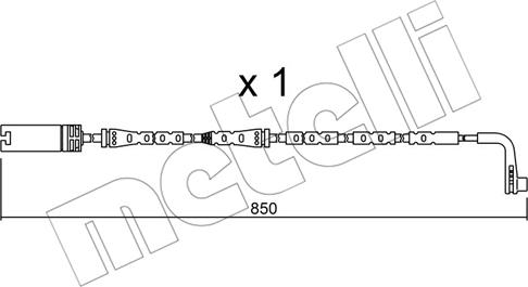 Metelli SU.259 - Warning Contact, brake pad wear autospares.lv